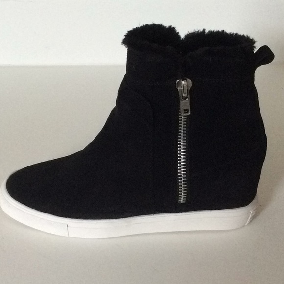 Steven Camela Sz 8.5 Black Suede ZIp Ankle Boots - Picture 2 of 4